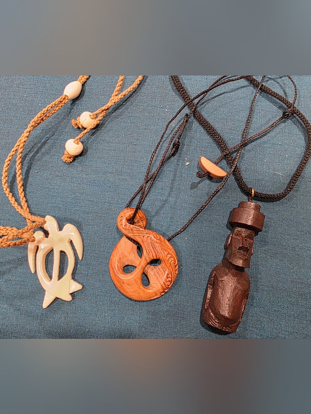 Hawaii Handmade Necklaces 3 Bone, Wood